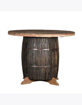 Nirvana Hand Carved Reclaimed Wood Drum Coffee Table C72